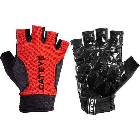 CATEYE 光影能者~短指手套~紅黑色 / CATEYE A. R. RACE SF GLOVES~RED/BK