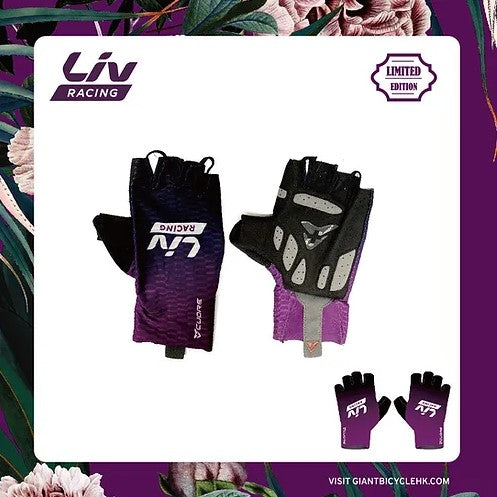 Liv Racing Worldteam Aero 短指手套~紫色 / Liv Racing Worldteam Aero SF Gloves~Purple