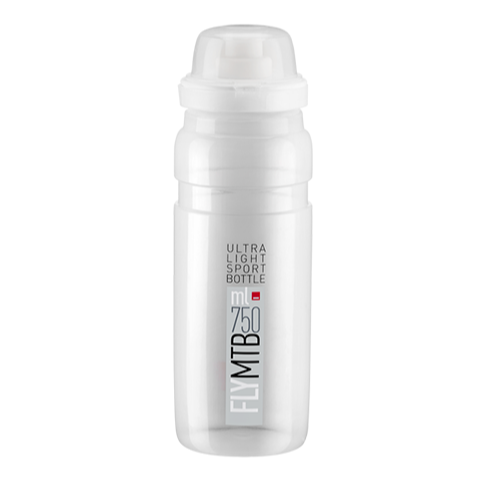 ELITE FLY MTB 有蓋水壺-透明色/灰字-750ML / ELITE FLY MTB BOTTLE-CLEAR/GREY LOGO-750ML