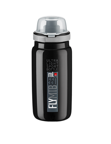 ELITE FLY MTB 有蓋水壺 550ML / ELITE SQUEEZE ELITE MTB BOTTLE- BK RED LOGO-550ML