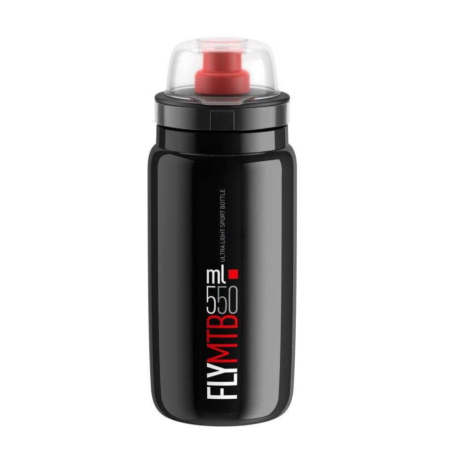 ELITE FLY MTB 有蓋水壺 550ML / ELITE SQUEEZE ELITE MTB BOTTLE- BK RED LOGO-550ML