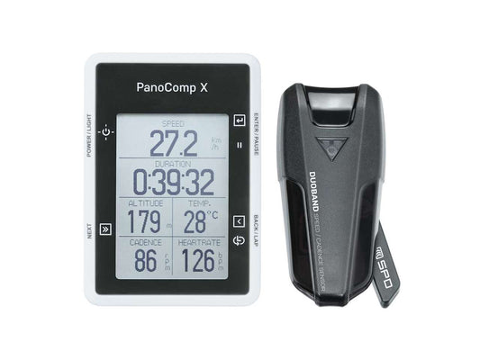 Topeak Panocomp 藍牙無線咪錶連DUOBA速度感應器-黑色 / Topeak Panocomp X BT Smart Wireless Cycle Computer